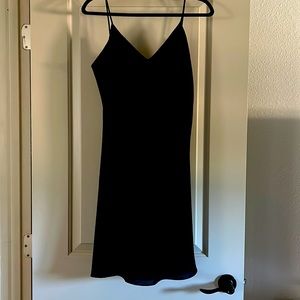 Black low back cocktail dress